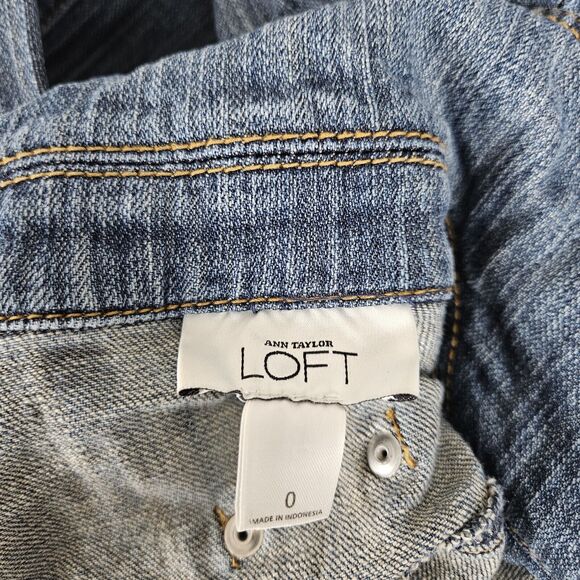 Anne Taylor Loft Jean /‎ Denim Jacket Women Size 0 - Picture 5 of 6
